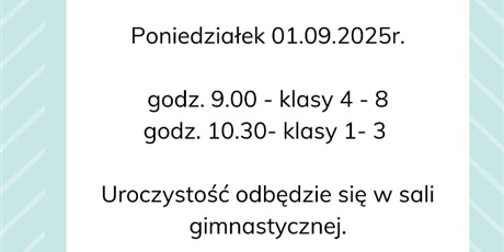 Uroczyste Rozpoczęcie Roku Szkolnego 2025/2026